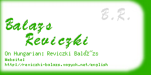balazs reviczki business card